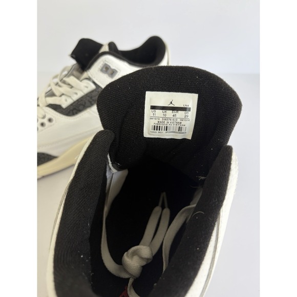 Nike Air Jordan 3 Retro Cement Grey White Men\'s Size 11 Used W/Box Streetwear OG main image 4